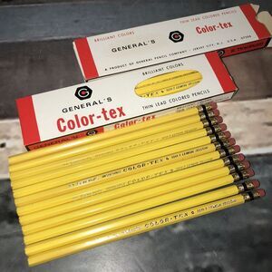 General's Pencils 24 Color-tex Carmine 1811-T Thin Lead‎ Unused Unsharpened USA